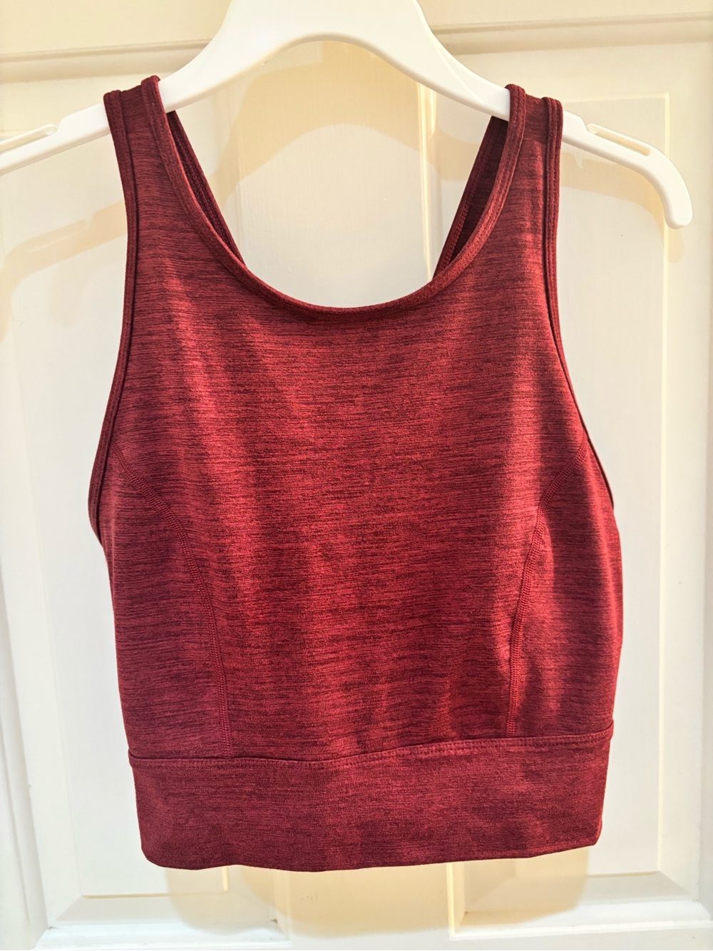 JoyLab Maroon Ribbed Athletic Crop Tank